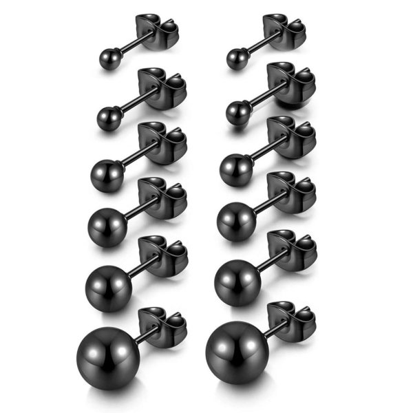 Anna K Jewelry - Örhängen Boll Svart