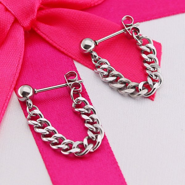 Anna K Jewelry - Örhängen Chain DBL Stål