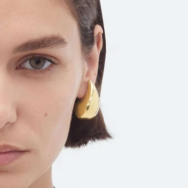 Anna K Jewelry - Örhängen Chunky Drop Plain Guld