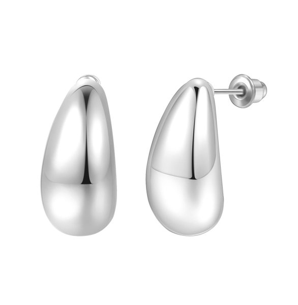 Anna K Jewelry - Örhängen Chunky Drop Plain Stål