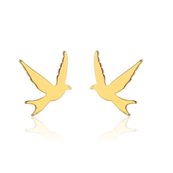 Anna K Jewelry - Örhängen Fågel Guld