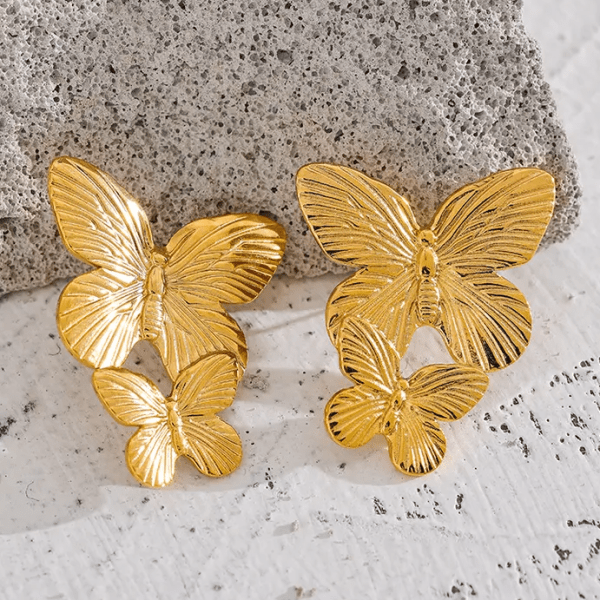 Anna K Jewelry - Örhängen Fashion Butterflys Guld