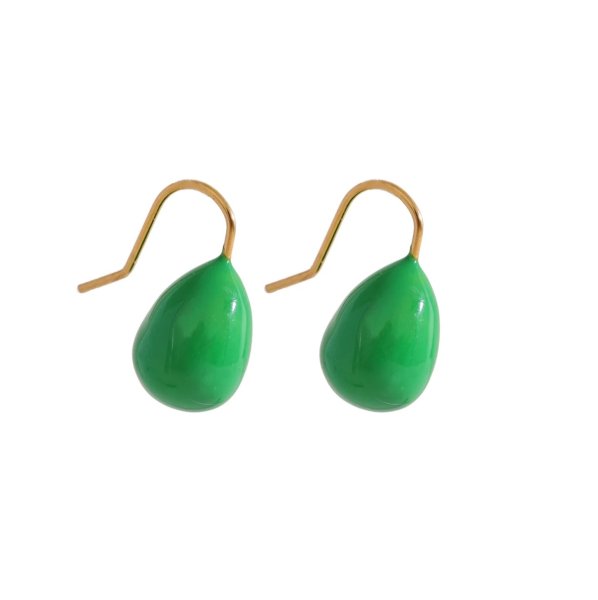 Anna K Jewelry - Örhängen Mini Drop Grön