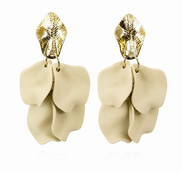 Anna K Jewelry - Örhängen Petalia Beige