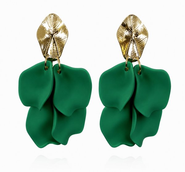 Anna K Jewelry - Örhängen Petalia Grön