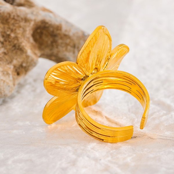Anna K Jewelry - Ring Fashion Flower Guld