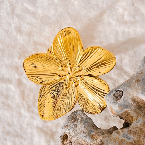 Anna K Jewelry - Ring Fashion Flower Guld