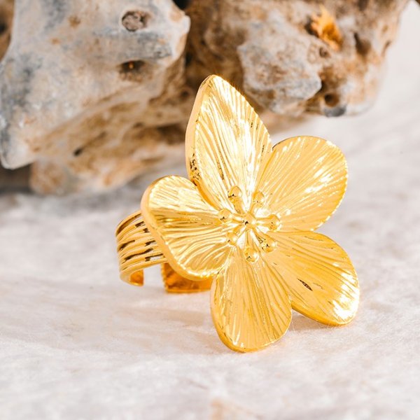 Anna K Jewelry - Ring Fashion Flower Guld