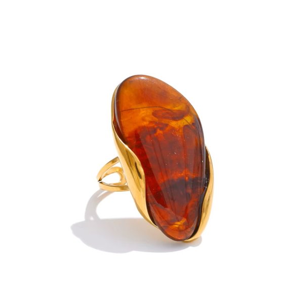 Anna K Jewelry - Ring Resin Sunset Bärnsten