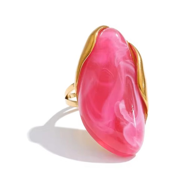 Anna K Jewelry - Ring Resin Sunset Cerise