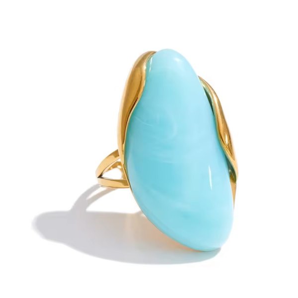Anna K Jewelry - Ring Resin Sunset Turkose