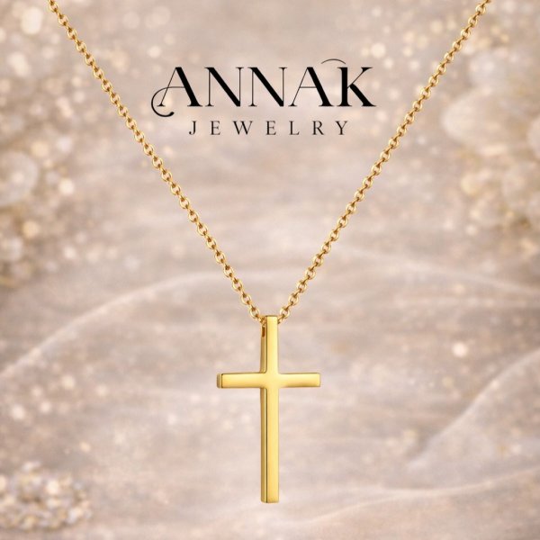 Anna K Jewelry - Halsband Kors Classic Guld
