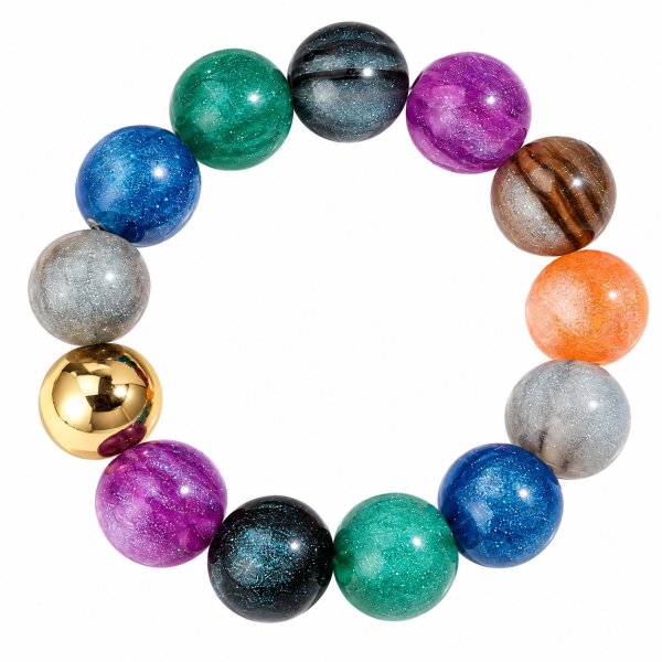 Armband Resin Glitter Glow Multi