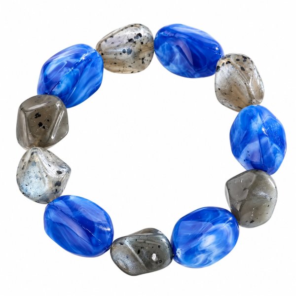 Armband Resin Marble Pop Blue