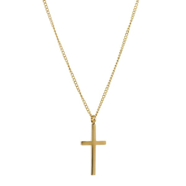 Arock - Halsband Cross Kort Guld
