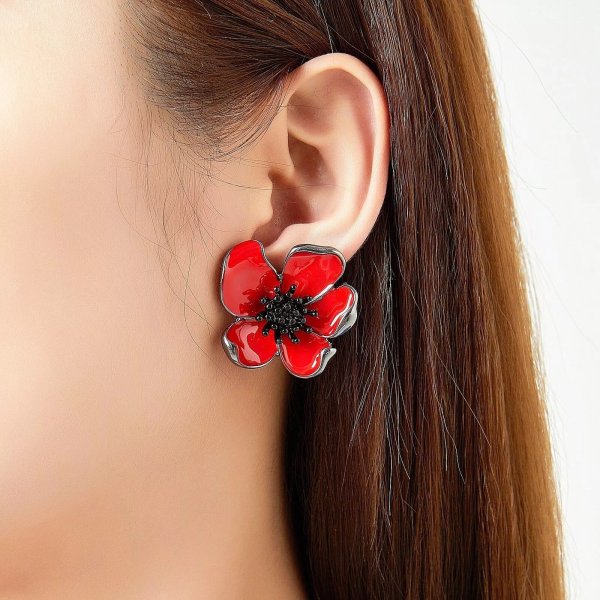 Belle Miss Paris - Clipsörhängen Baina Röd