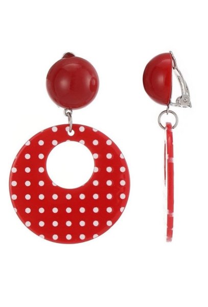 Belle Miss Paris - Clipsörhängen Florencia Prickar Röd
