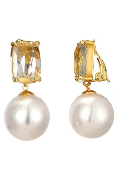 Belle Miss Paris - Clipsörhängen Nomiki Vit