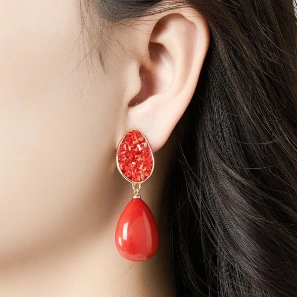 Belle Miss Paris - Clipsörhängen Nova Röd