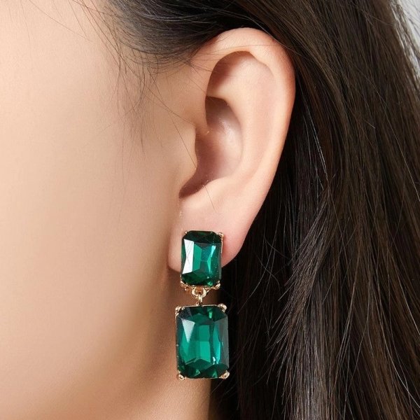 Belle Miss Paris - Clipsörhängen Xiule Grön