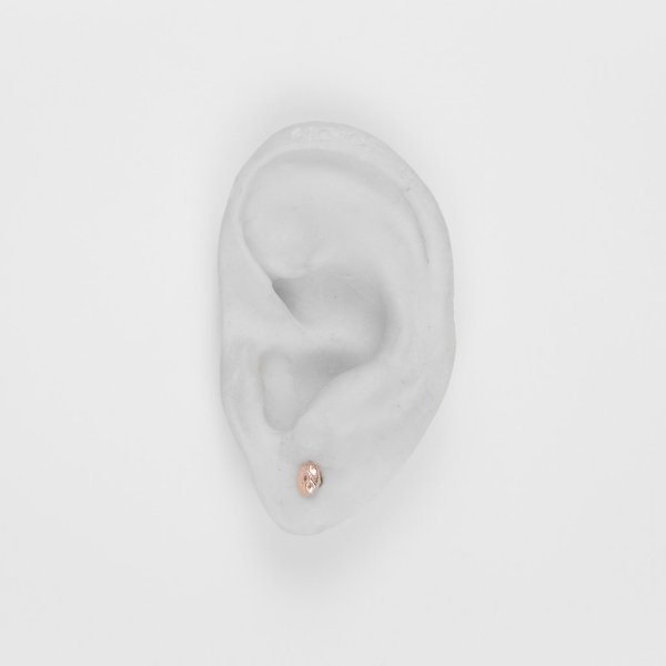 Björg Jewellery - Örhängen Anatomiskt Hjärta Mini Rosé