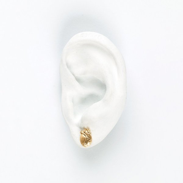 Björg Jewellery - Örhängen Anatomiskt Hjärta Stud Guld