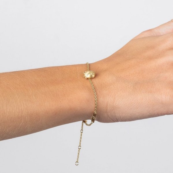 Björg Jewellery - Armband Anatomiskt Hjärta Guld