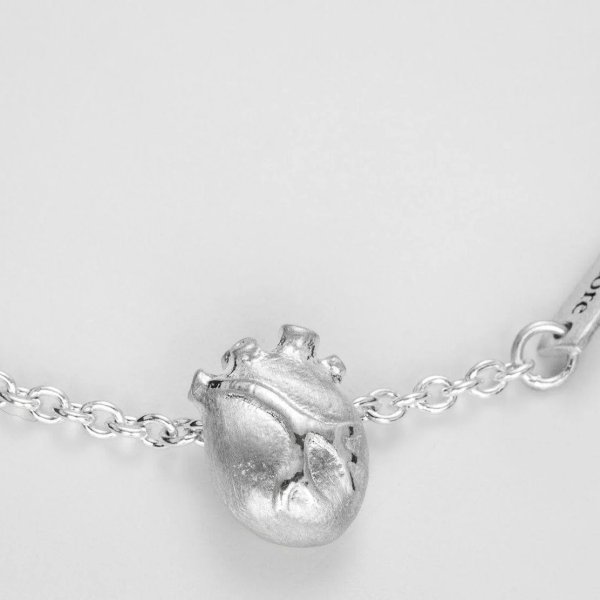 Björg Jewellery - Armband Anatomiskt Hjärta Silver