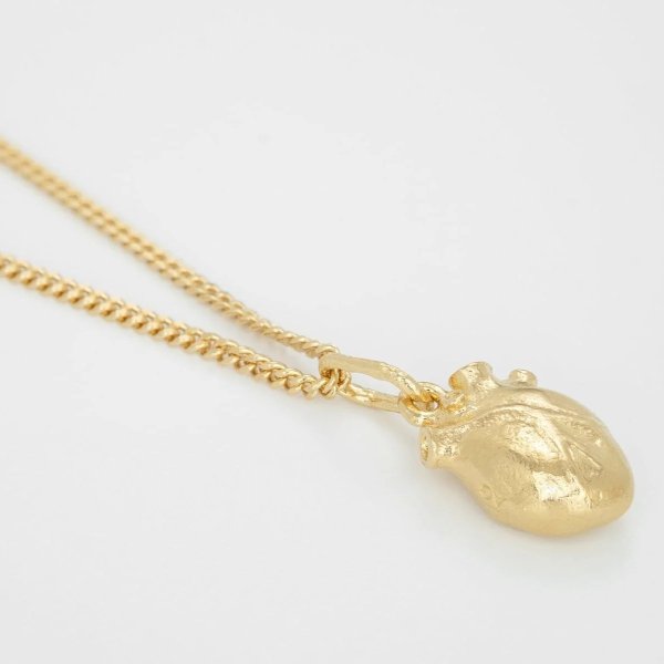 Björg Jewellery - Halsband Anatomiskt Hjärta Iconic Medium Guld