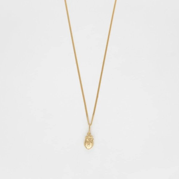 Björg Jewellery - Halsband Anatomiskt Hjärta Iconic Smal Guld
