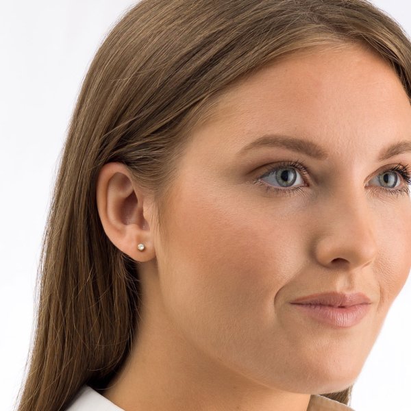 Blomdahl - Örhängen Bezel Titan Guld Klar