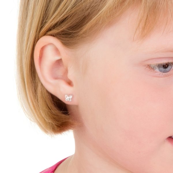 Blomdahl - Örhängen Fjäril Plastic Ljusrosa