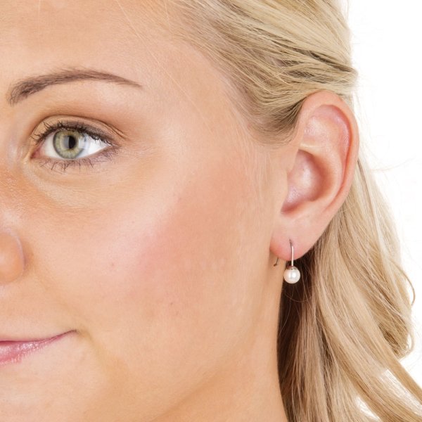 Blomdahl - Örhängen Pärla Hängande Vit