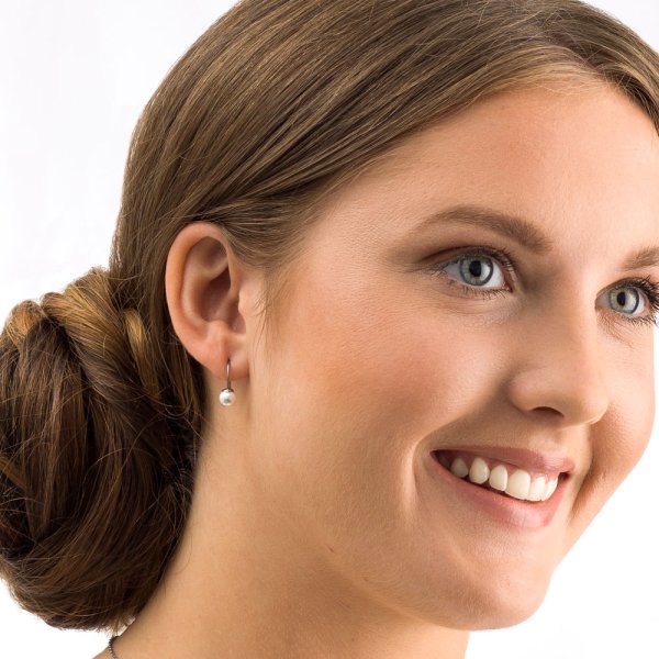 Blomdahl - Örhängen Pärla Hängande Vit