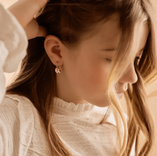 Blomdahl - Örhängen Heart Titan Golden Rose