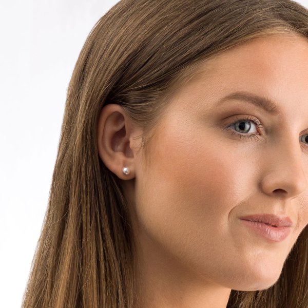 Blomdahl - Örhängen Pärla Titan Rosa