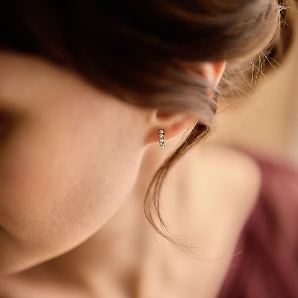 Blomdahl - Örhängen Titan Pendant Mixed Curved Guld