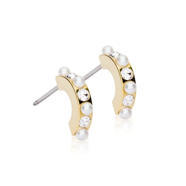 Blomdahl - Örhängen Titan Pendant Mixed Curved Guld