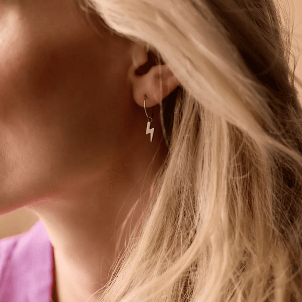 Blomdahl - Örhängen Titan Ring Plain Blixt