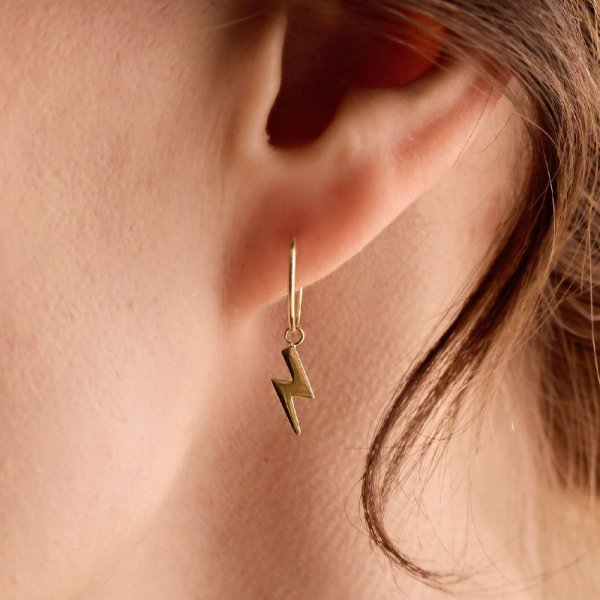 Blomdahl - Örhängen Titan Ring Plain Blixt Guld