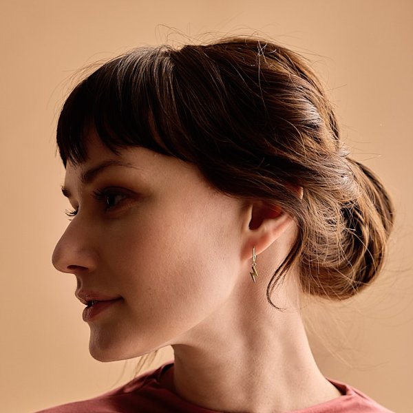 Blomdahl - Örhängen Titan Ring Plain Blixt Guld