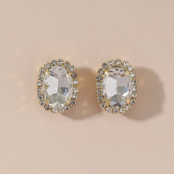 Blossom Bijoux - Clipsörhängen Camélia Klar