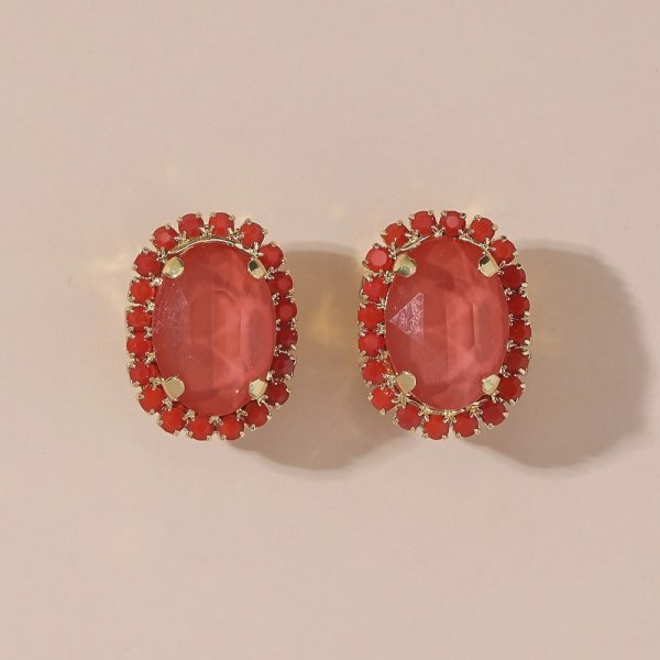 Blossom Bijoux - Clipsörhängen Camélia Orange