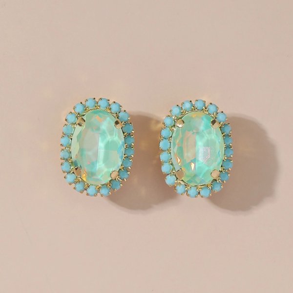 Blossom Bijoux - Clipsörhängen Camélia Turkose