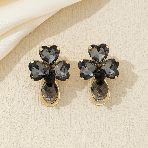 Blossom Bijoux - Clipsörhängen Céleste Svart