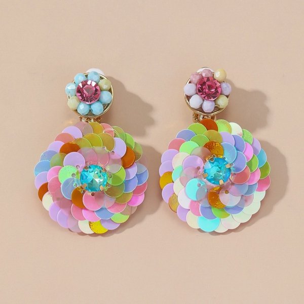 Blossom Bijoux - Clipsörhängen Disco Bloom Rainbow