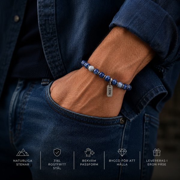 Eron - Armband Anders Elastic Blue Point
