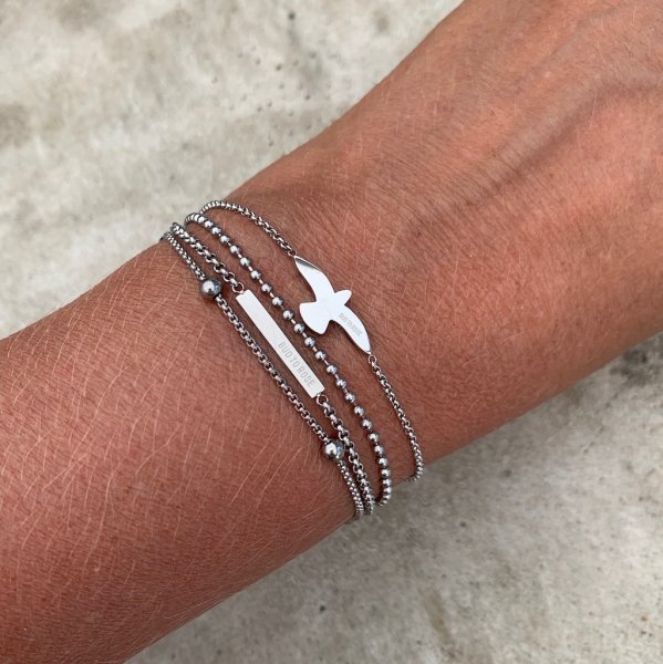 Bud To Rose - Armband Dove Stål