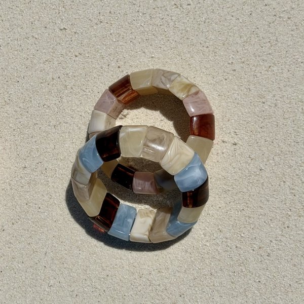 Bud To Rose - Armband Resin Eclipse Blå