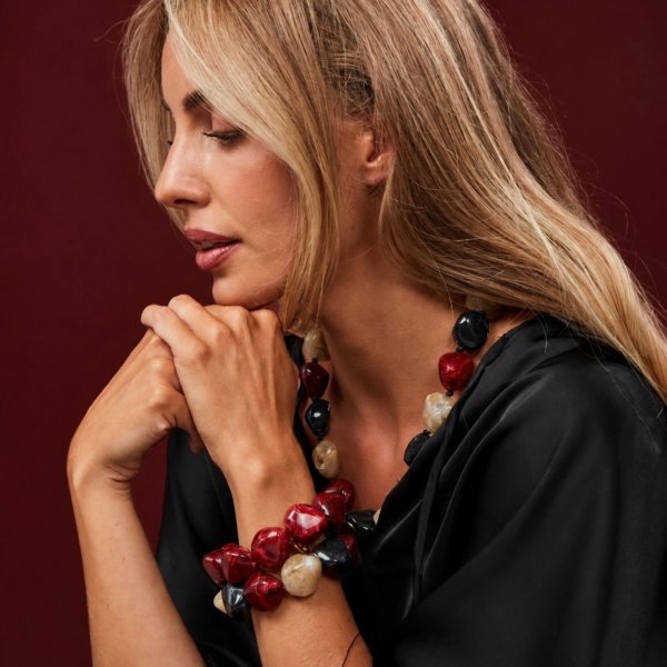 Bud To Rose - Armband Resin Vibe Red Mix